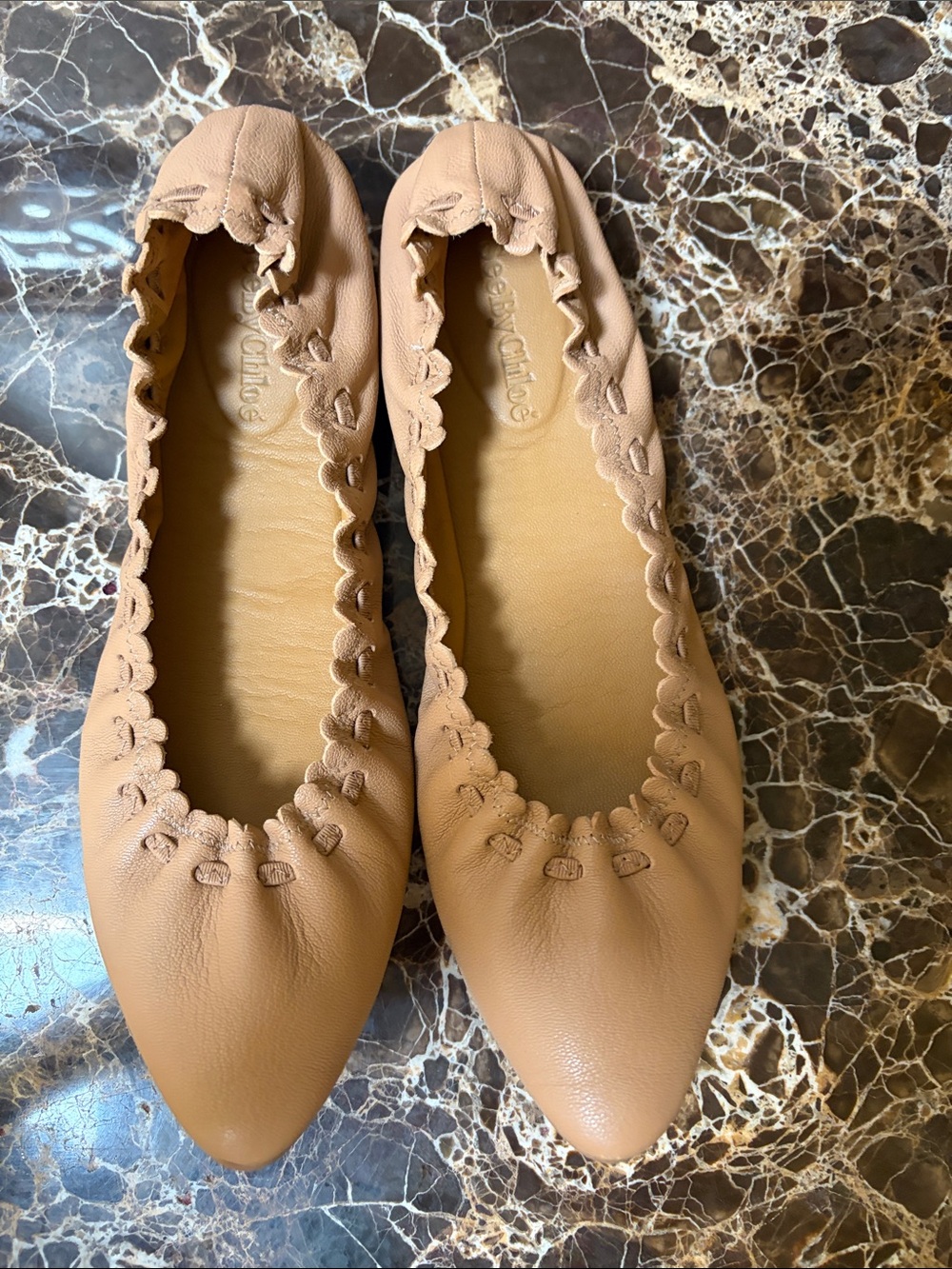 See by Chloe Tan Flats. Size 37.5